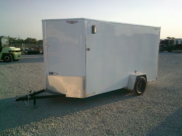 6X12 Flat Top V-Nose Enclosed Trailer 2990K
