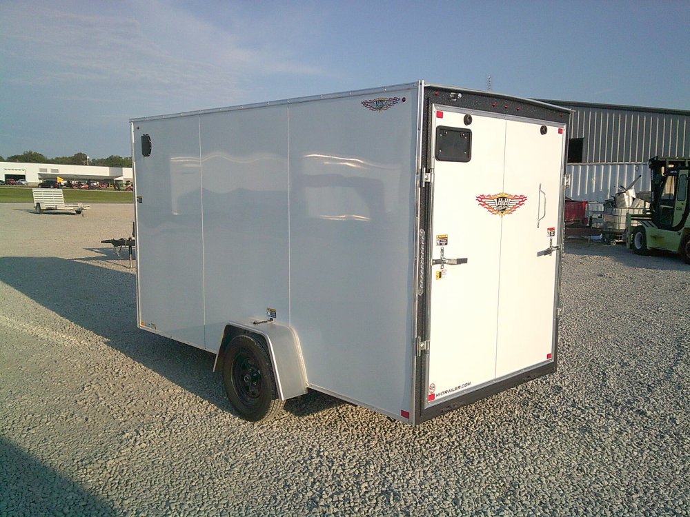 6X12 Flat Top V-Nose Enclosed Trailer 2990K