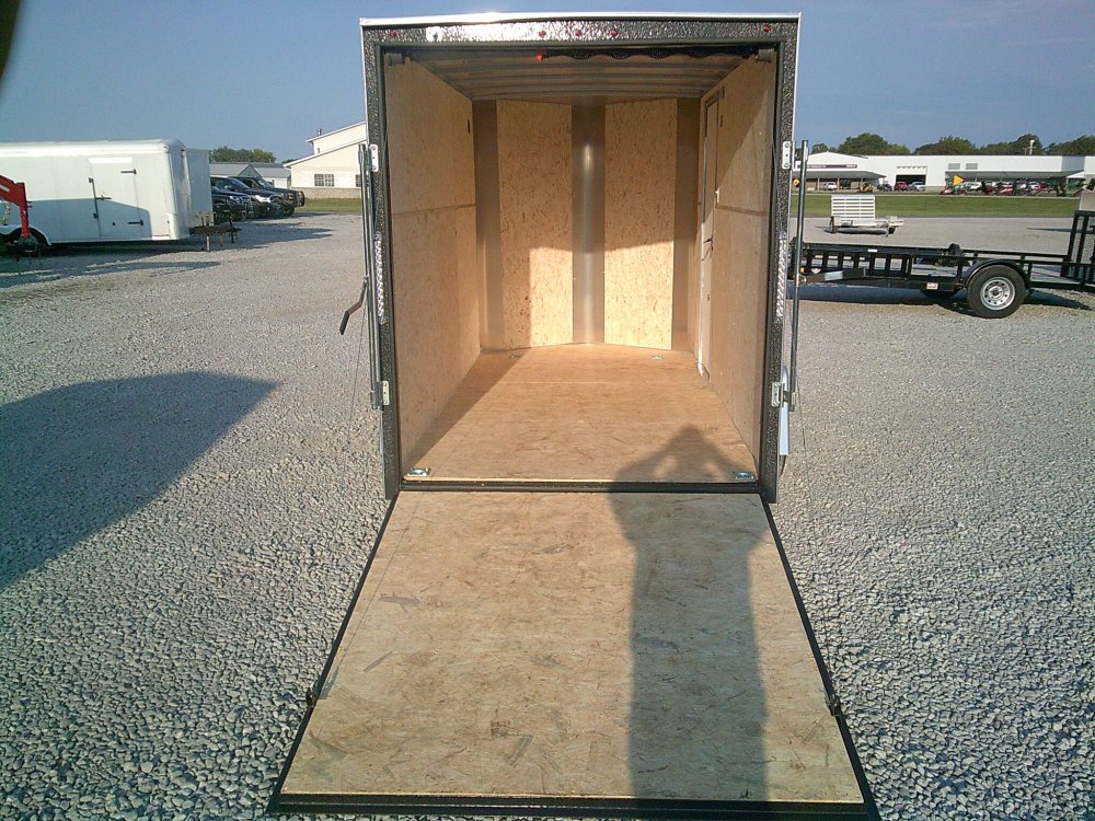 6X12 Flat Top V-Nose Enclosed Trailer 2990K