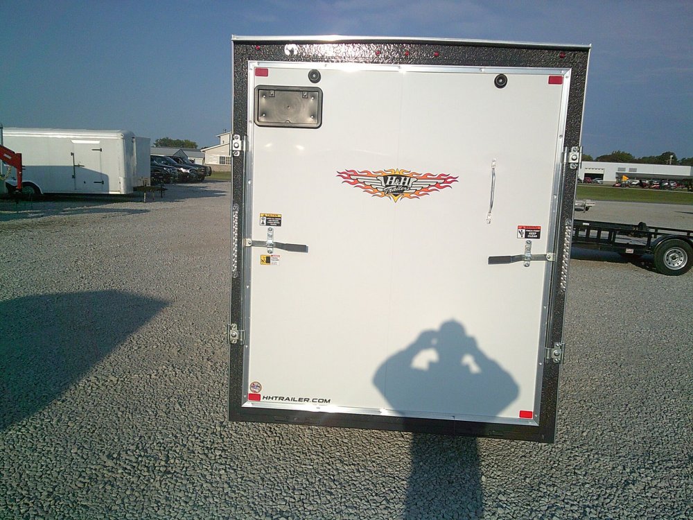 6X12 Flat Top V-Nose Enclosed Trailer 2990K