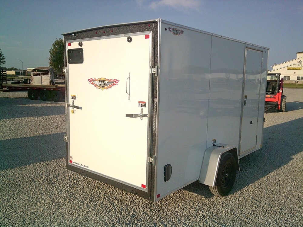 6X12 Flat Top V-Nose Enclosed Trailer 2990K
