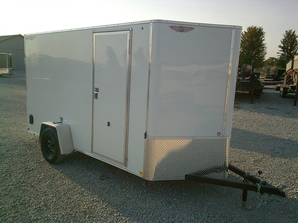 6X12 Flat Top V-Nose Enclosed Trailer 2990K