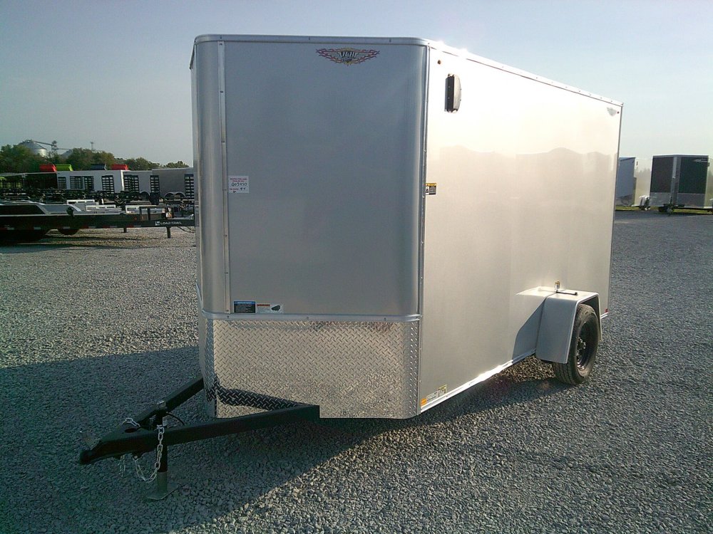 6X12 Flat Top V-Nose Enclosed Trailer 2990K