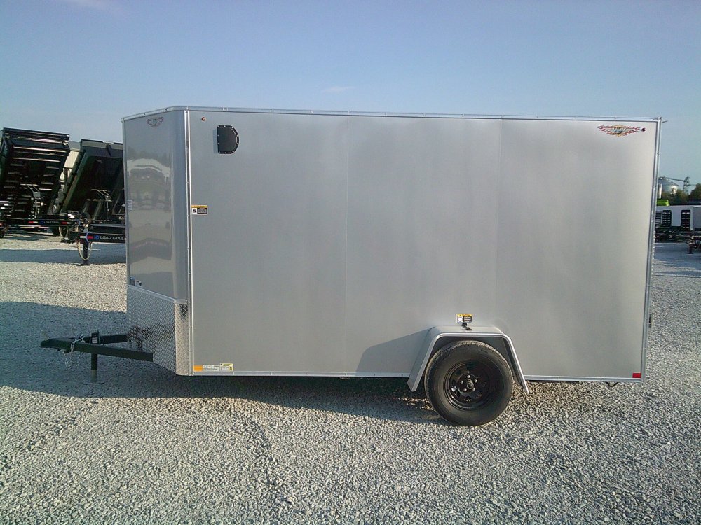 6X12 Flat Top V-Nose Enclosed Trailer 2990K