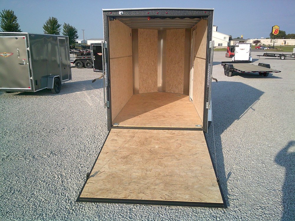 6X12 Flat Top V-Nose Enclosed Trailer 2990K