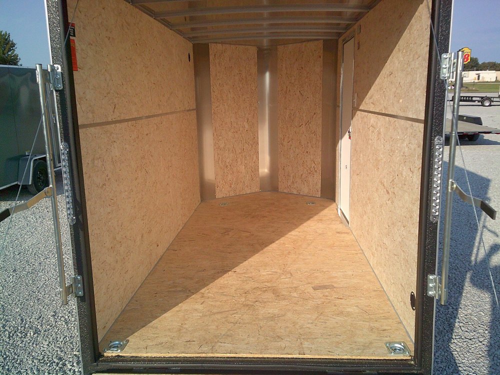 6X12 Flat Top V-Nose Enclosed Trailer 2990K