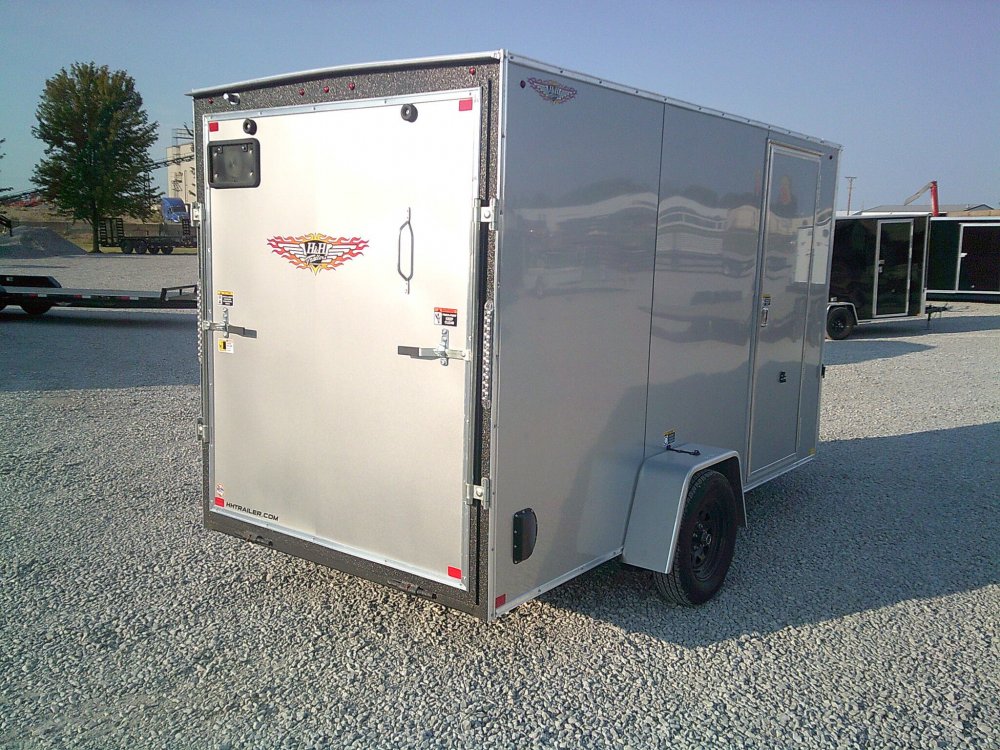 6X12 Flat Top V-Nose Enclosed Trailer 2990K
