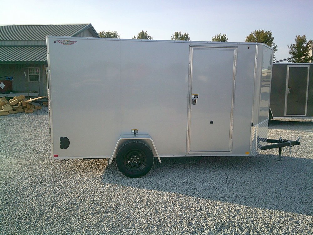 6X12 Flat Top V-Nose Enclosed Trailer 2990K