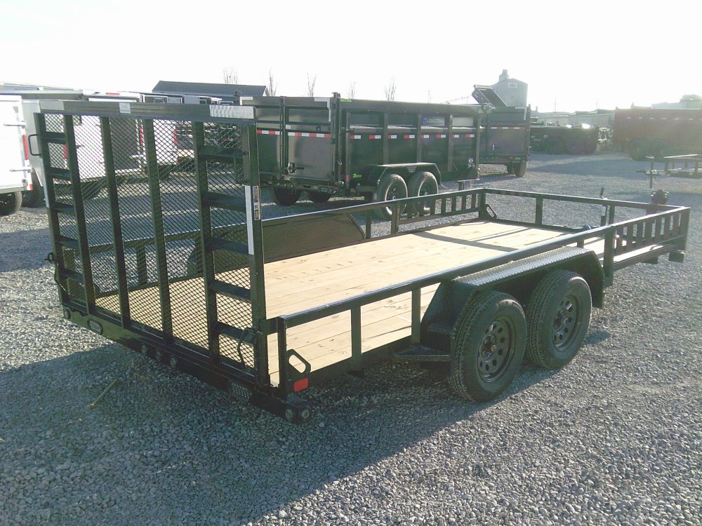 83" x 16' Tandem Axle Utility (2" x 3" Angle Frame) -7K