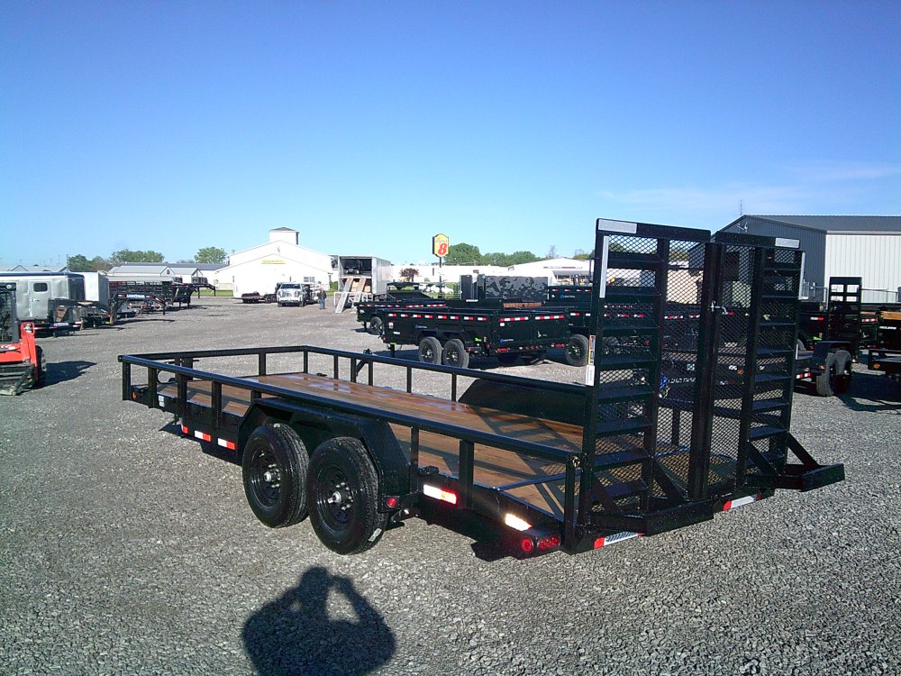 83" x 20' Tandem Carhauler w/Side Rails
