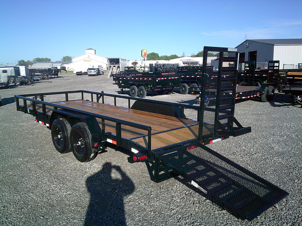 83" x 20' Tandem Carhauler w/Side Rails