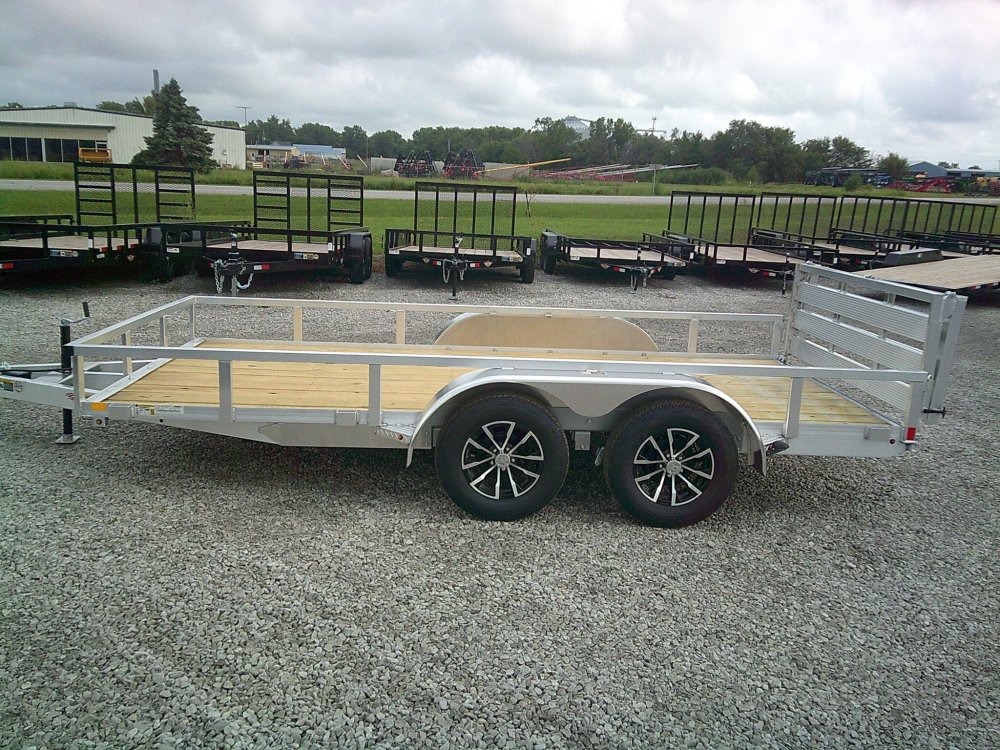 82X14 Aluminum Rail Side Utility Trailer 7K