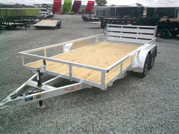 82X14 Aluminum Rail Side Utility Trailer 7K