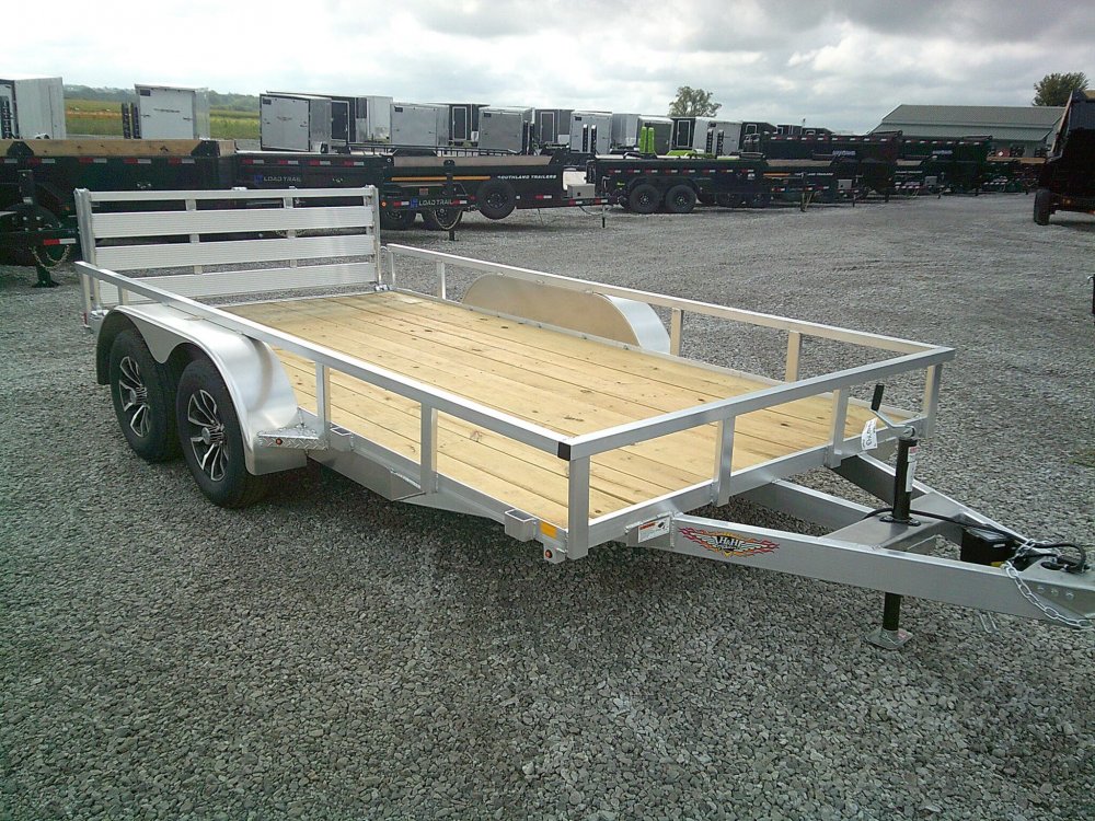 82X14 Aluminum Rail Side Utility Trailer 7K