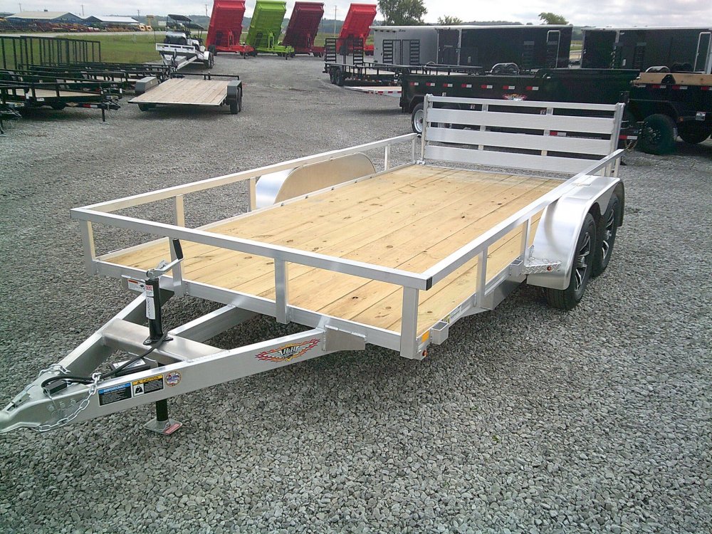82X14 Aluminum Rail Side Utility Trailer 7K