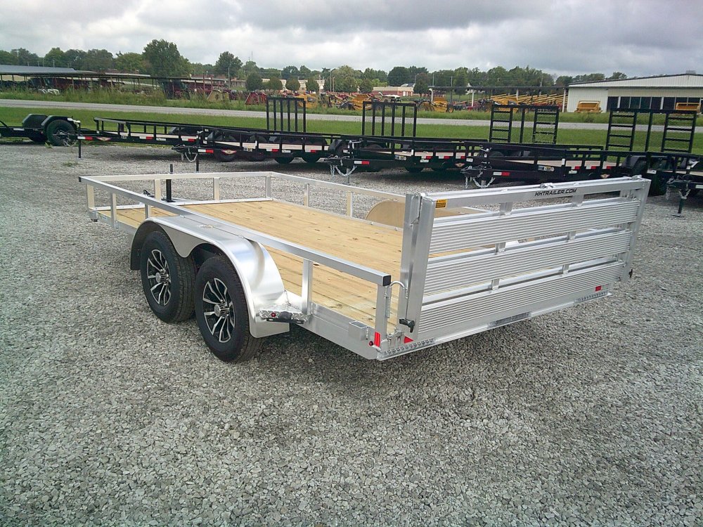 82X14 Aluminum Rail Side Utility Trailer 7K