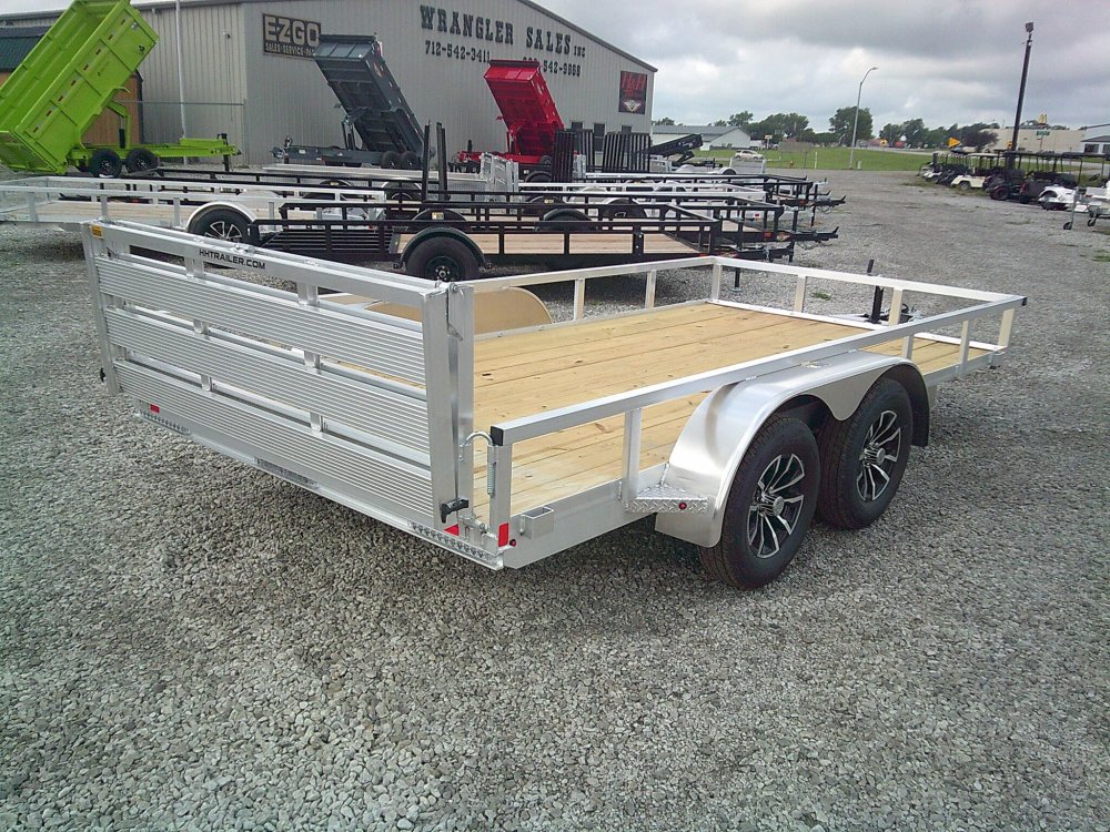 82X14 Aluminum Rail Side Utility Trailer 7K