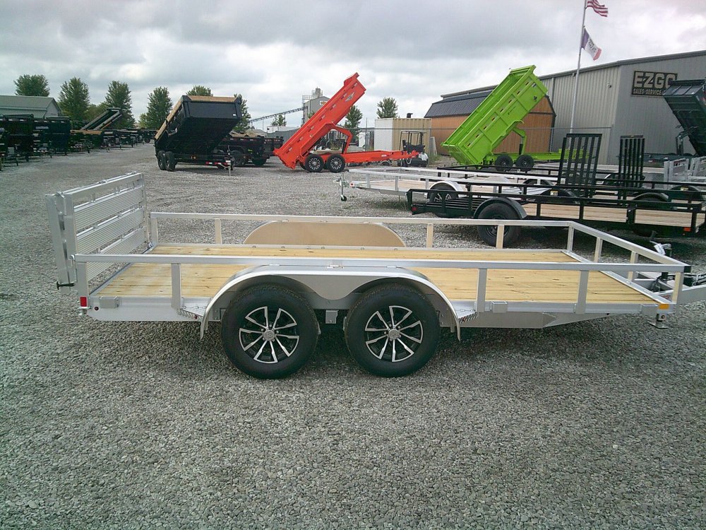82X14 Aluminum Rail Side Utility Trailer 7K