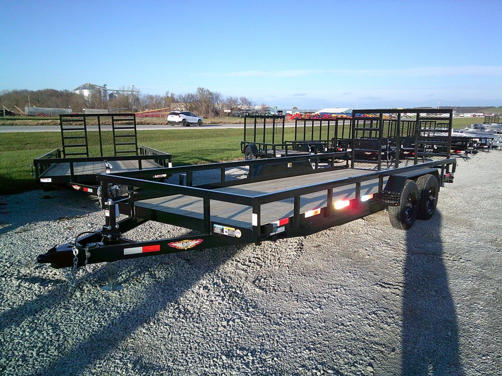 82X20 Heavy Duty Rail Side Landscape Trailer 9900K