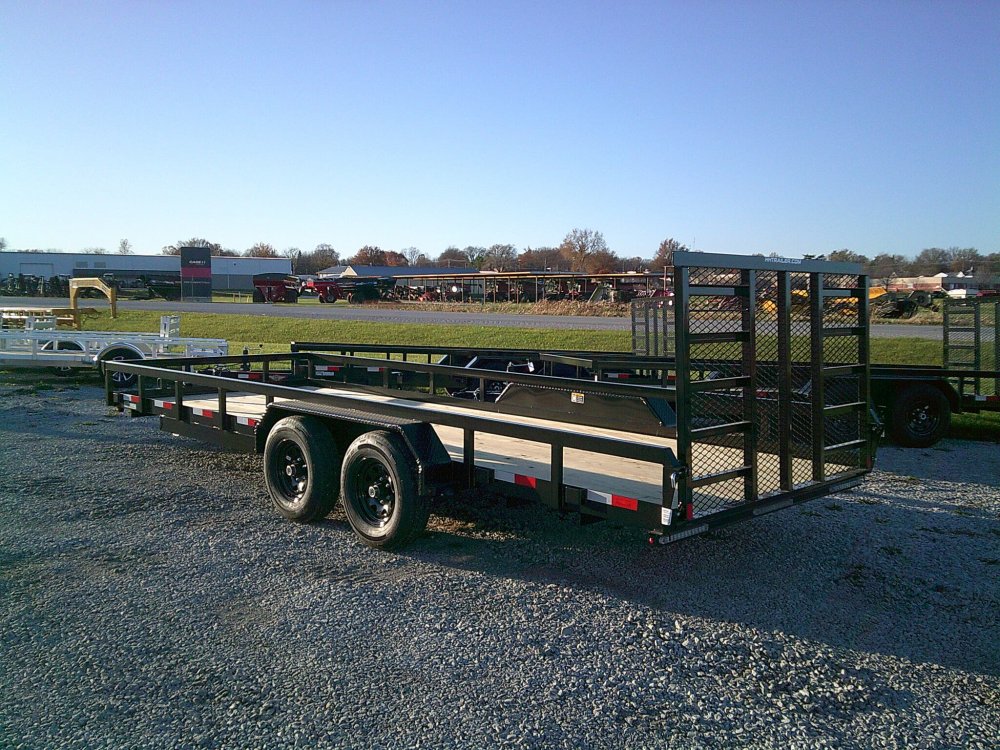 82X20 Heavy Duty Rail Side Landscape Trailer 9900K