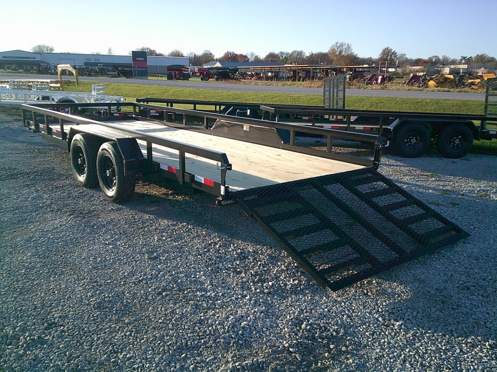 82X20 Heavy Duty Rail Side Landscape Trailer 9900K