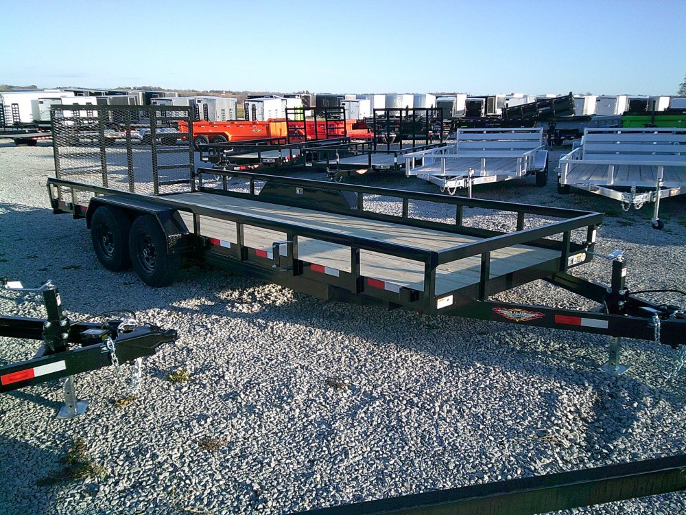 82X20 Heavy Duty Rail Side Landscape Trailer 9900K