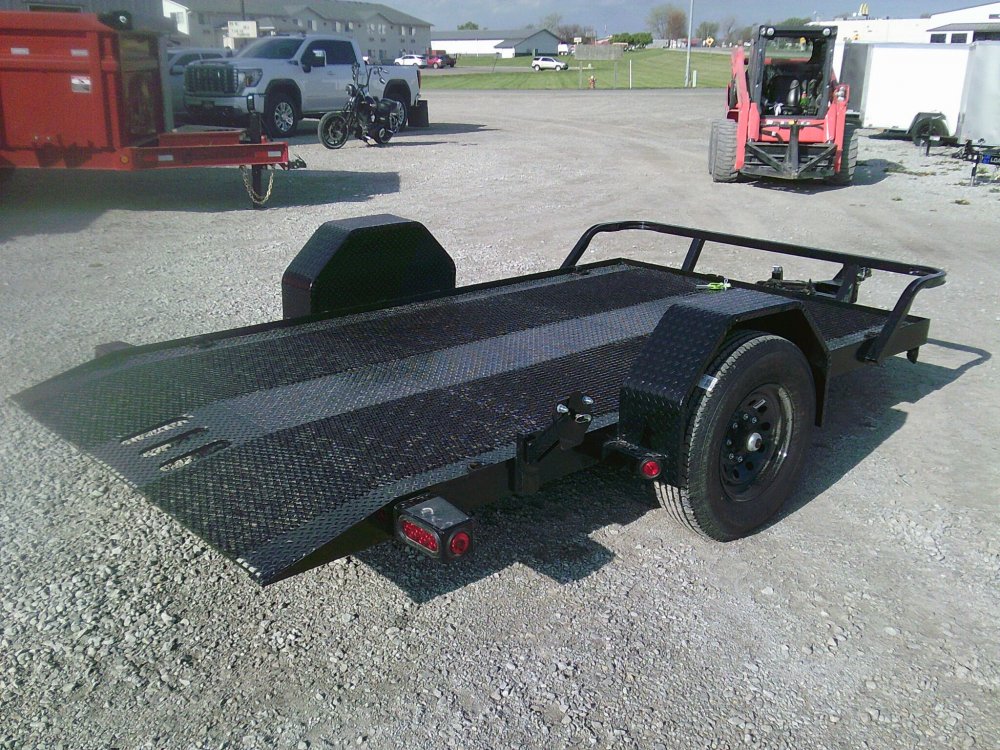 77X12 Single Axle Scissor Hauler Trailer 7K