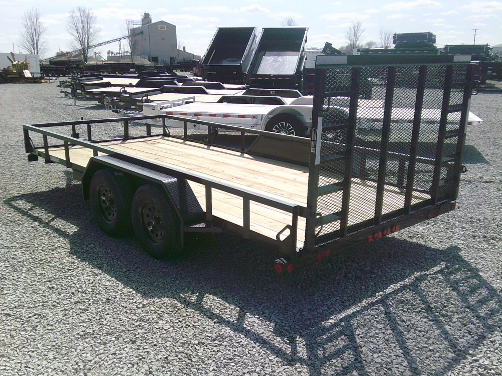 83" x 14' Tandem Axle Utility (2" x 3" Angle Frame) -7K