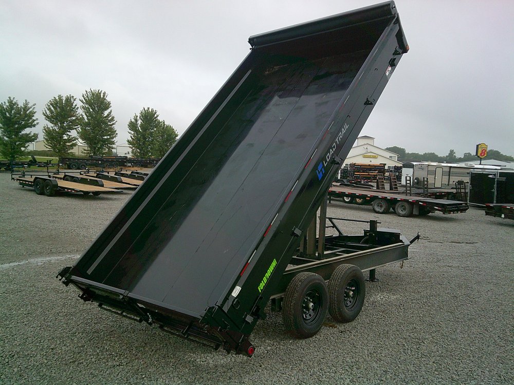 96" x 16' Tandem Axle Pintle Hook Deck Over Dump