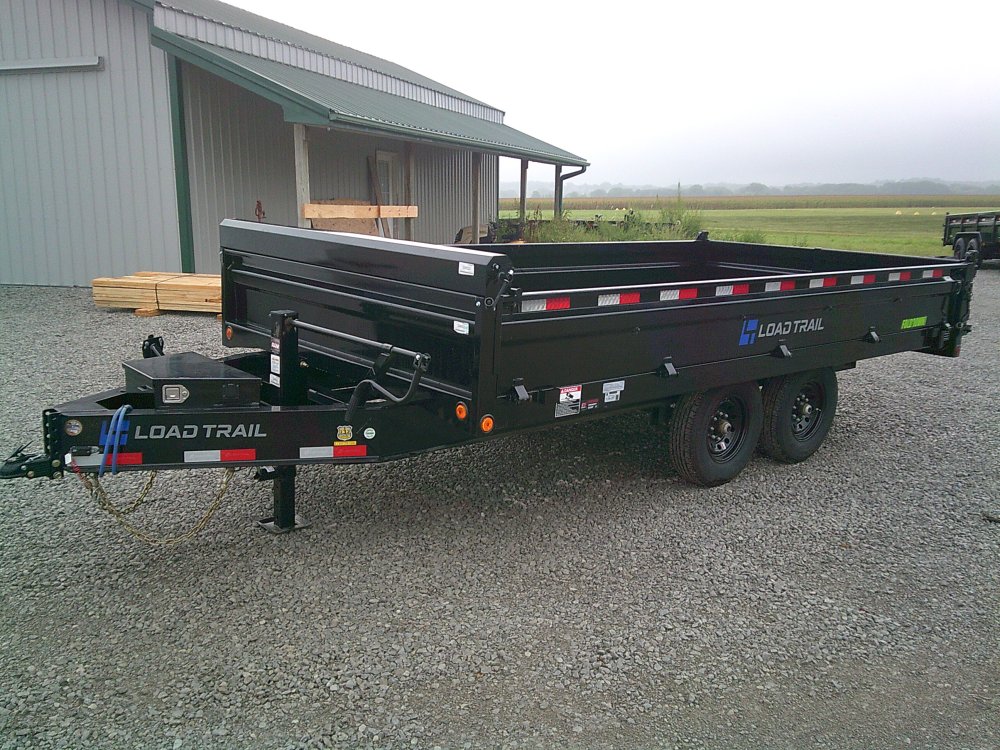 96" x 16' Tandem Axle Pintle Hook Deck Over Dump