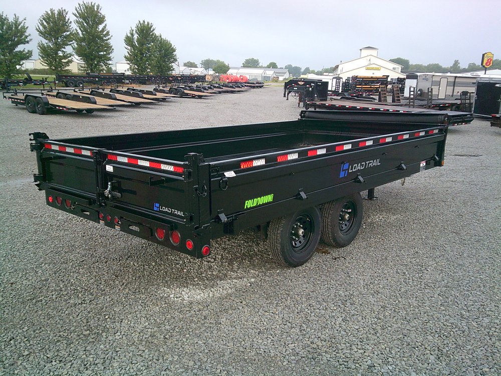 96" x 16' Tandem Axle Pintle Hook Deck Over Dump