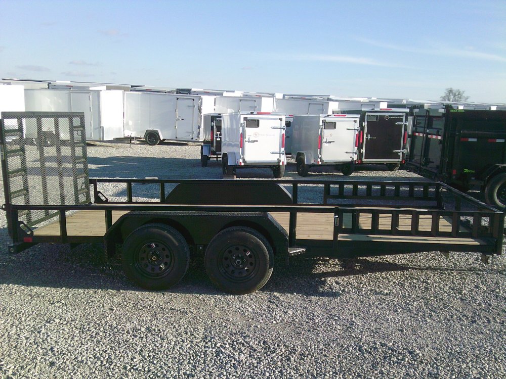 83" x 16' Tandem Axle Utility (2" x 3" Angle Frame)