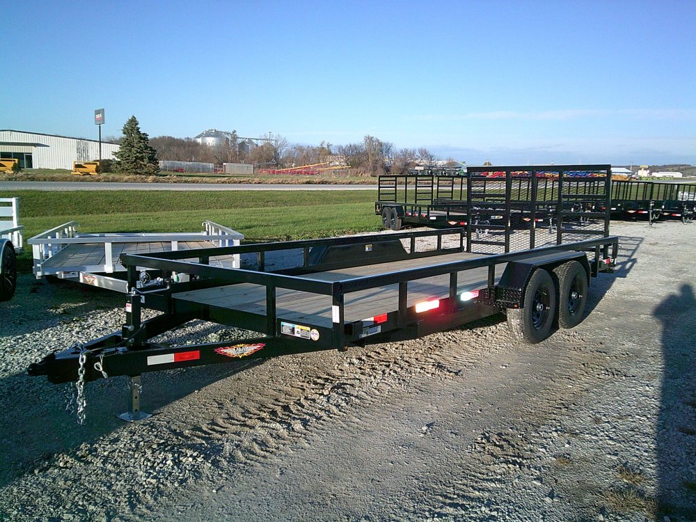 82" X 18' Heavy Duty Rail Side Utility Trailer 9900K