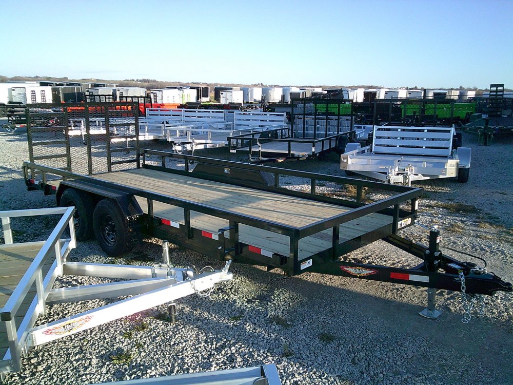82" X 18' Heavy Duty Rail Side Utility Trailer 9900K