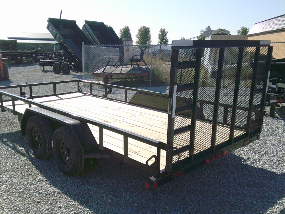 83" x 16' Tandem Axle Utility (2" x 3" Angle Frame)