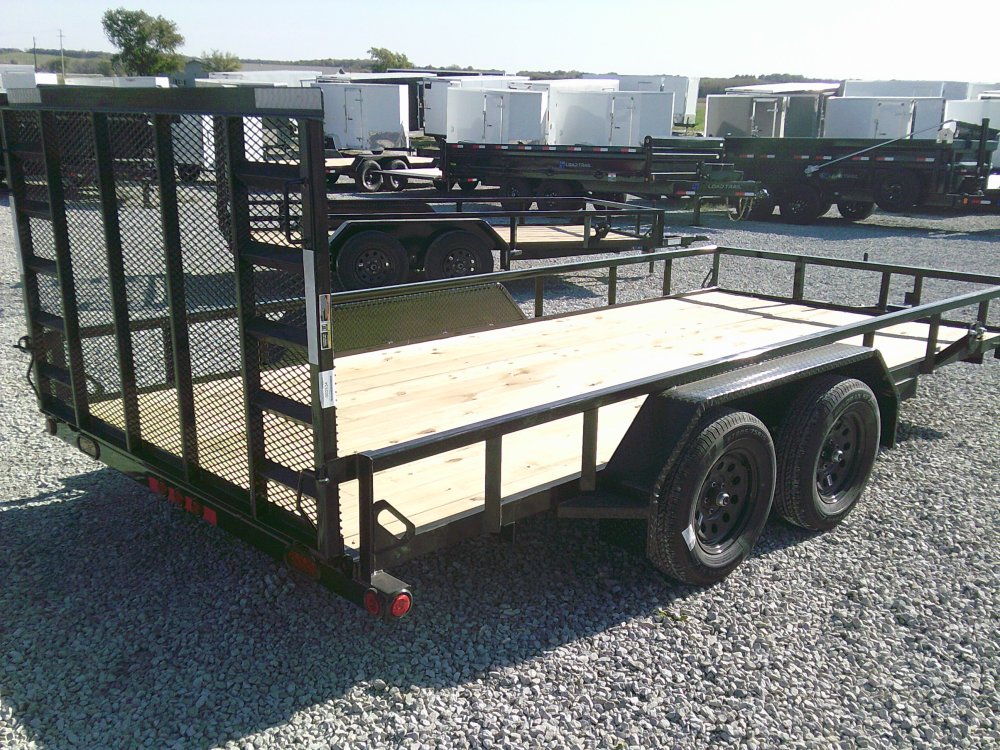 83" x 16' Tandem Axle Utility (2" x 3" Angle Frame)