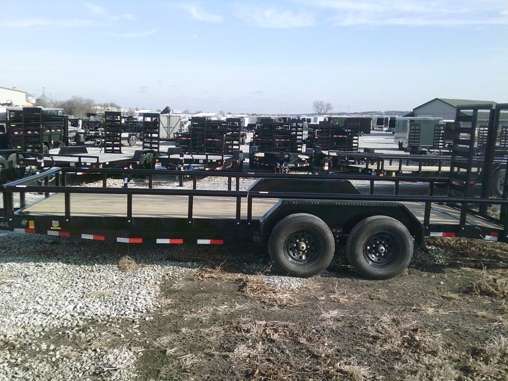 83" x 20' Tandem Carhauler w/Side Rails