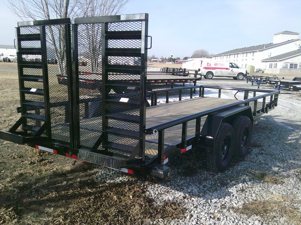 83" x 20' Tandem Carhauler w/Side Rails