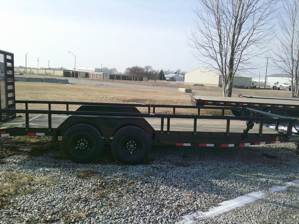 83" x 20' Tandem Carhauler w/Side Rails