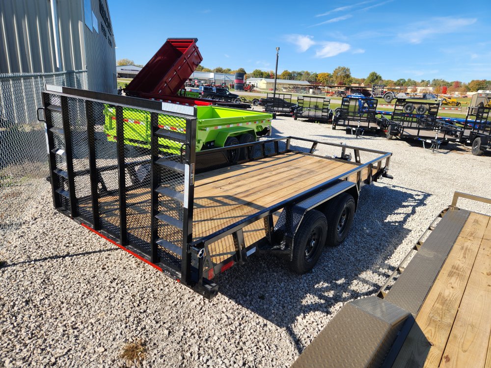 83" x 16' Tandem Axle Utility (3" x 4" Angle Frame)