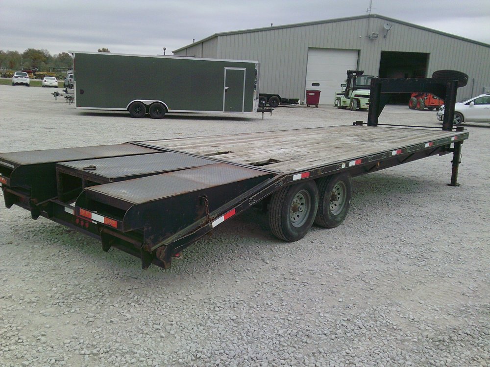 USED 2007 Load Master 102" x 25' Gooseneck Trailer - 14,000 GVWR - VIN#4JLNF25227G000140