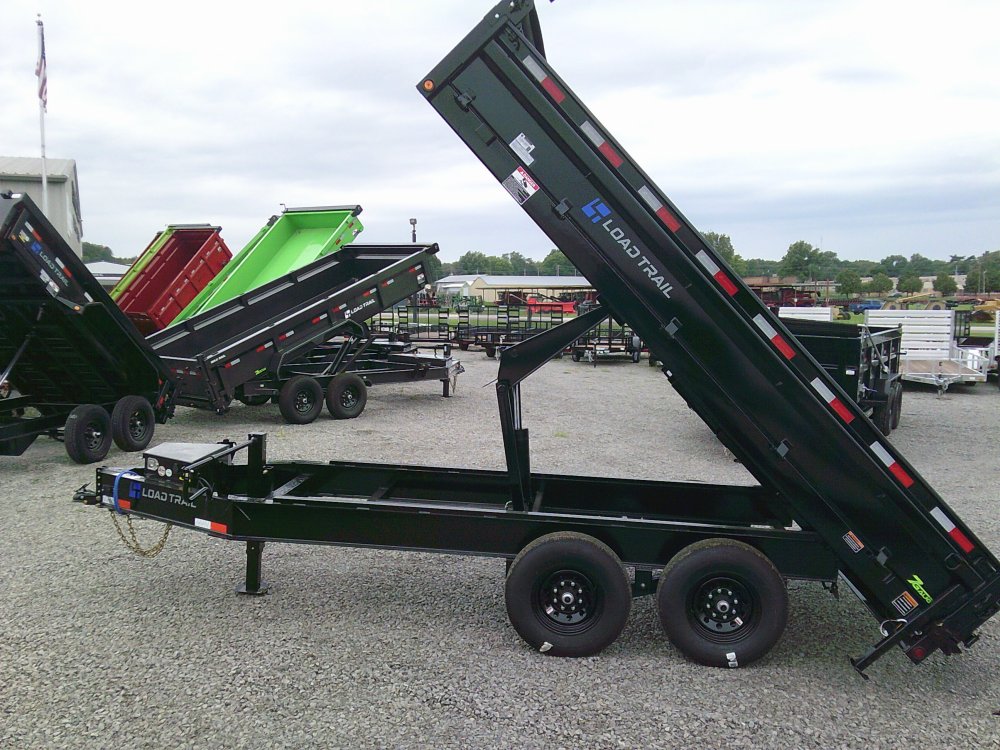 96" x 14' Tandem Axle Pintle Hook Deck Over Dump -14K