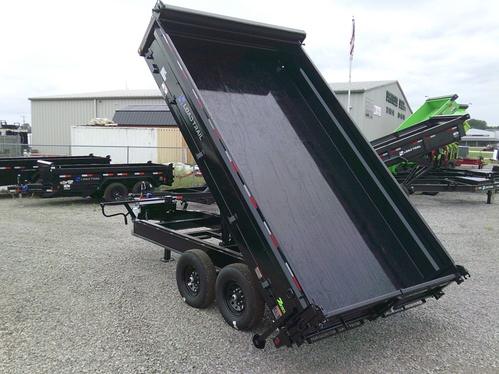 96" x 14' Tandem Axle Pintle Hook Deck Over Dump -14K