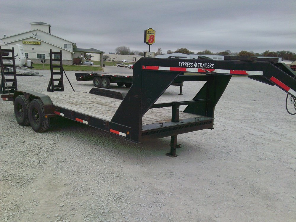 Used 2009 Express Trailer 83" x 80' Gooseneck Equipment Trailer - 14,000 lb GVWR - VIN# 1Z9LB2023911