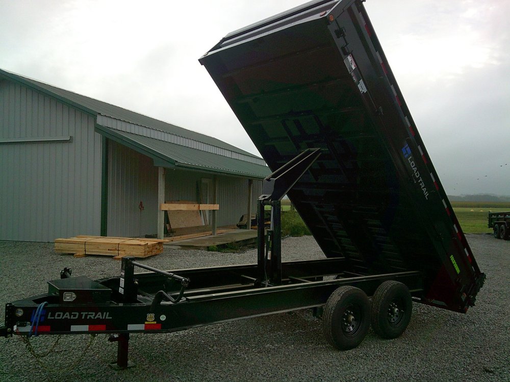 96" x 16' Tandem Axle Pintle Hook Deck Over Dump -14K