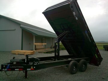 96" x 16' Tandem Axle Pintle Hook Deck Over Dump -14K