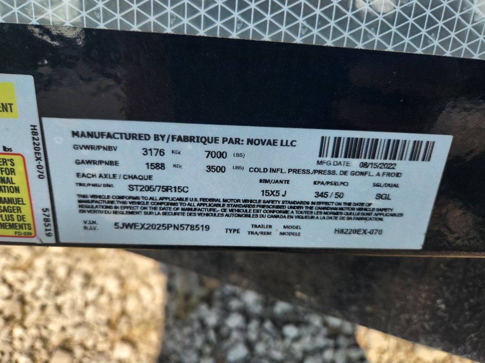 USED 2023 H&H EX82"x 20' 7K Speed Loader 5JWEX2025PN578519