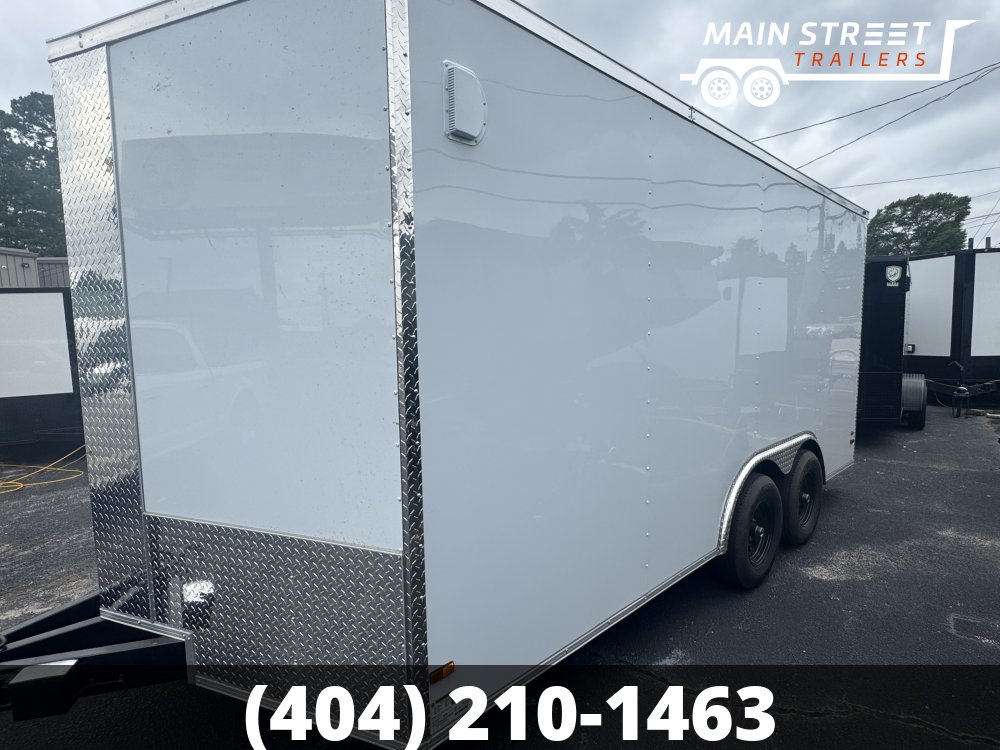 8.5 X16 T/A WHITE, POLY CORE, 5200LB AXLES AND 7' INTERIOR HEIGHT
