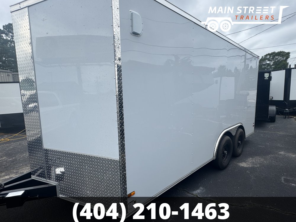 8.5 X16 T/A WHITE, POLY CORE, 5200LB AXLES AND 7' INTERIOR HEIGHT