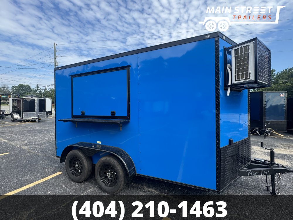 7X12T/A PEPSI BLUE CONCESSION TRAILER WITH ELITE WATER AND ELECTRICAL PACKAGE